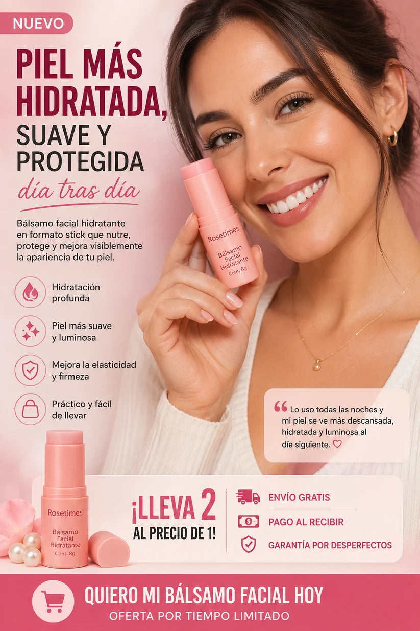 Bálsamo Facial Rosetimes - Hidratación diaria que revitaliza y devuelve luminosidad